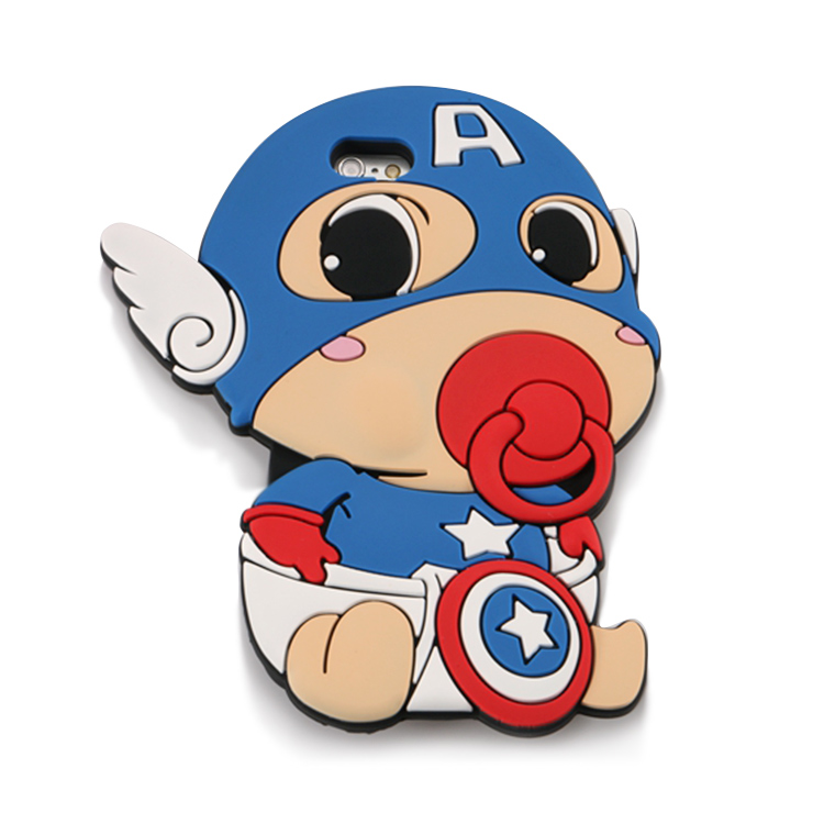 女款硅膠手機(jī)保護(hù)套，卡通奶嘴手機(jī)殼-硅膠套