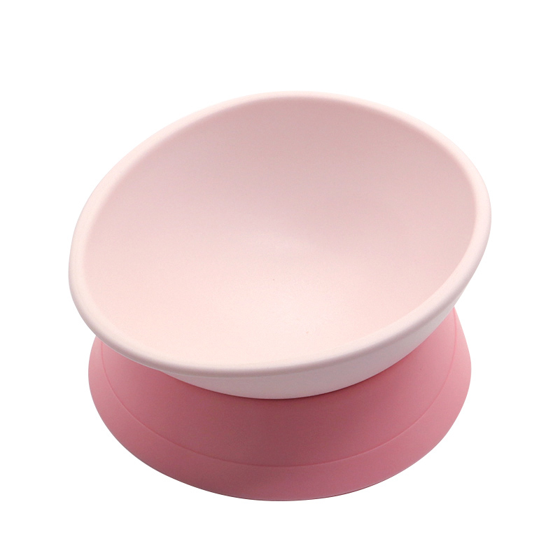 寶寶輔食吸盤(pán)硅膠碗，小孩防摔防滑吃飯碗