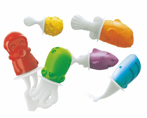 海洋魚硅膠冰棍模具，DIY雪糕自制器-硅膠廚具