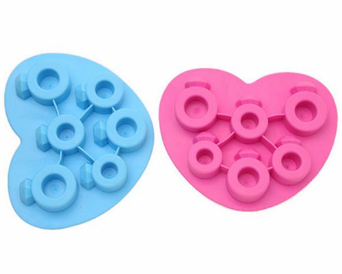 硅膠心形冰格模，鉆戒創(chuàng)意冰格模具-硅膠廚具