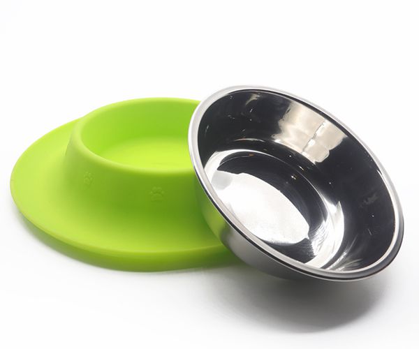 寵物吃飯喝水硅膠碗，防滑防溢出寵物硅膠食盆